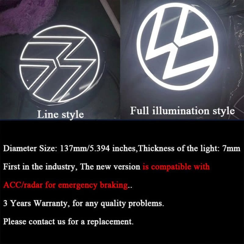 VW Golf 8 Light Up Emblem
